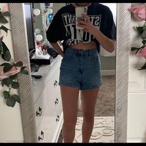 SOLD High waisted denim mom shorts